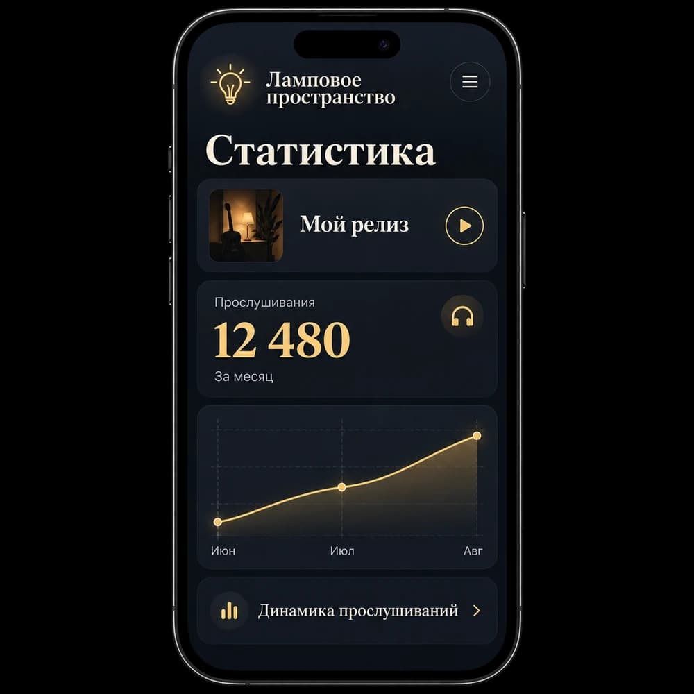 Экран статистики прослушиваний